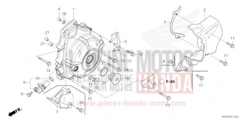 A.C. GENERATOR COVER NC750XAS de 2025
